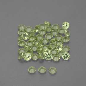 Achetez naturel 1,54ct vert péridot gems, coupe roude, en provenance chine chez gemselect. en stock, livraison internationale!