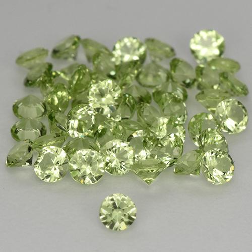 Achetez naturel 1,47ct vert péridot gems, coupe roude, en provenance chine chez gemselect. en stock, livraison internationale!