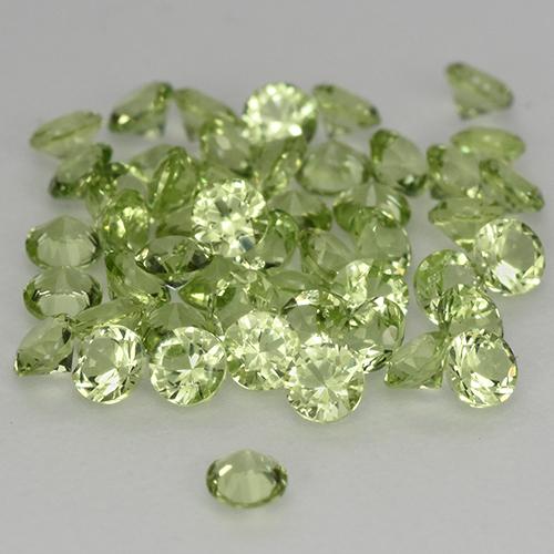 Achetez naturel 1,47ct vert péridot gems, coupe roude, en provenance chine chez gemselect. en stock, livraison internationale!