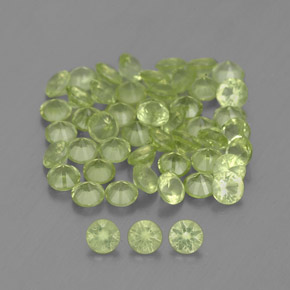 Achetez naturel 1,47ct vert péridot gems, coupe roude, en provenance chine chez gemselect. en stock, livraison internationale!