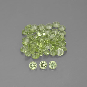 Achetez naturel 1,47ct vert péridot gems, coupe roude, en provenance chine chez gemselect. en stock, livraison internationale!