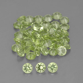 Achetez naturel 1,47ct vert péridot gems, coupe roude, en provenance chine chez gemselect. en stock, livraison internationale!