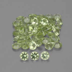 Achetez naturel 1,46ct vert péridot gems, coupe roude, en provenance chine chez gemselect. en stock, livraison internationale!
