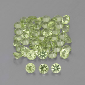 Achetez naturel 1,47ct vert péridot gems, coupe roude, en provenance chine chez gemselect. en stock, livraison internationale!