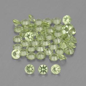 Achetez naturel 1,47ct vert péridot gems, coupe roude, en provenance chine chez gemselect. en stock, livraison internationale!