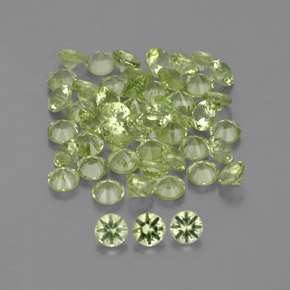 Achetez naturel 1,47ct vert péridot gems, coupe roude, en provenance chine chez gemselect. en stock, livraison internationale!