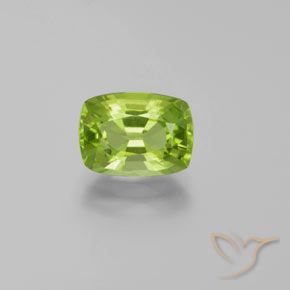 2.49ct Naturel Vert moyen Péridot, Coussin, VS