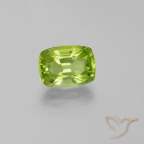 Péridot Vert moyen naturelle Coussin, 2.49 ct, VS