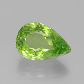 Péridot Vert éclatant naturelle En forme de poire, 5.06 ct, VS