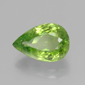 Péridot Vert éclatant naturelle En forme de poire, 5.06 ct, VS