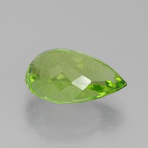 Péridot Vert éclatant naturelle En forme de poire, 5.06 ct, VS