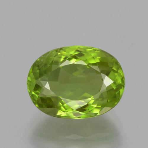 Péridot Vert éclatant naturelle Coupe ovale, 5.00 ct, VS