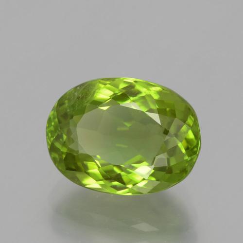 Péridot Vert éclatant naturelle Coupe ovale, 5.00 ct, VS