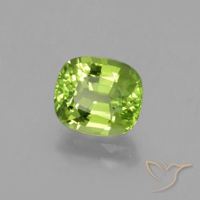 Péridot Vert éclatant naturelle Coussin, 2.38 ct, VS