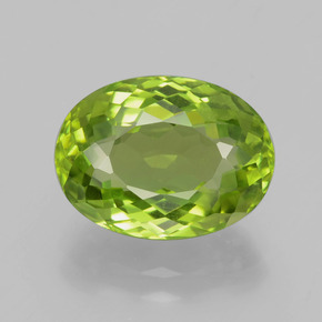 Péridot Vert moyen naturelle Coupe ovale, 4.99 ct, VS
