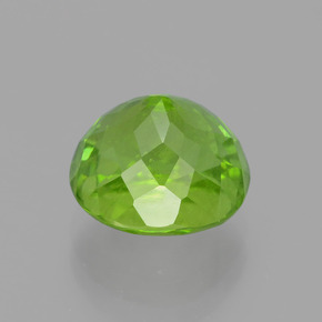Péridot vert naturelle coupe ovale, 5,37 ct, VS-SI