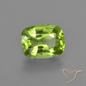 Péridot Vert éclatant naturelle Coussin, 2.11 ct, VS