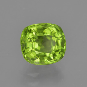 Péridot Vert éclatant naturelle Coupe coussin, 1.99 ct, VS
