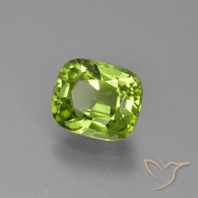 Péridot Vert éclatant naturelle Coussin, 2.09 ct, VS