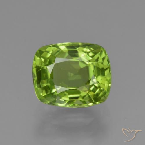 1.97ct Naturel Vert éclatant Péridot, Coussin, VS