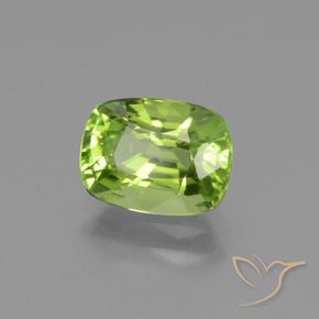 Péridot Vert éclatant naturelle Coussin, 2.05 ct, VVS-VS