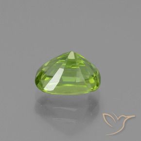 Péridot Vert jaunâtre naturelle Coussin, 2.00 ct, VS