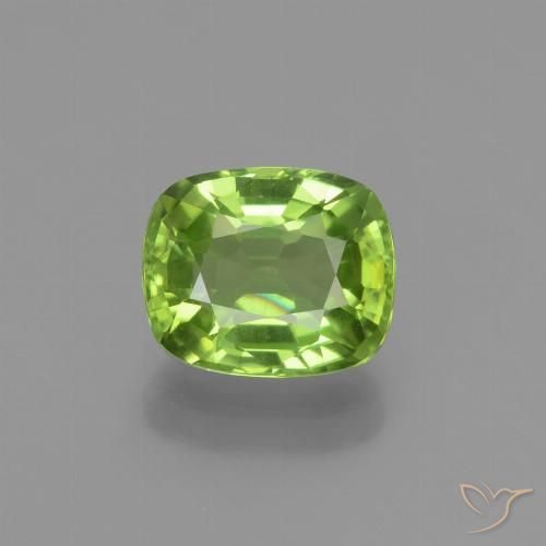 2.13ct Naturel Vert moyen Péridot, Coussin, VS