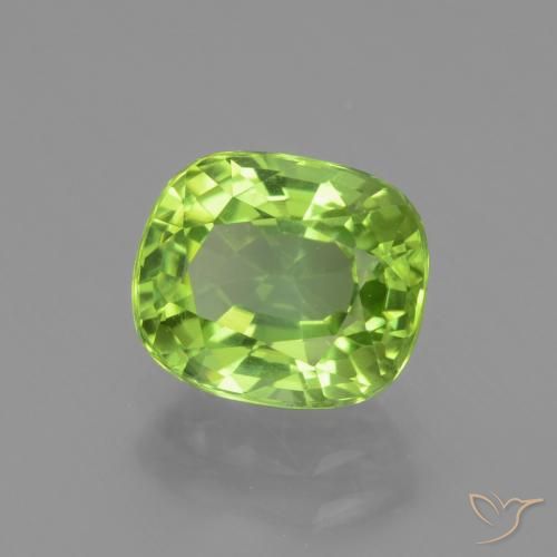 Péridot Vert éclatant naturelle Coussin, 2.26 ct, VS