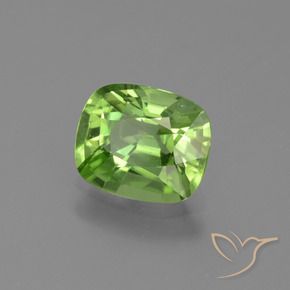 Péridot Vert moyen naturelle Coussin, 2.02 ct, VVS-VS