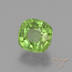 Péridot Vert moyen naturelle Coussin, 2.14 ct, VS