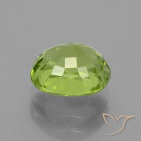 Péridot Vert jaunâtre naturelle Coussin, 2.30 ct, VS