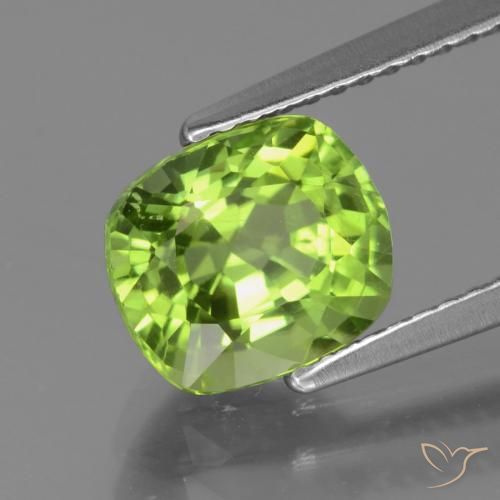 Péridot Vert éclatant naturelle Coussin, 2.27 ct, VS