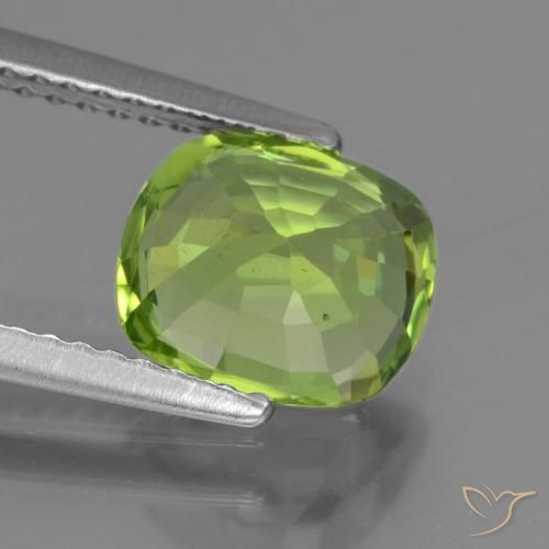Péridot Vert éclatant naturelle Coussin, 2.27 ct, VS