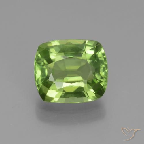 2.09ct Naturel Vert éclatant Péridot, Coussin, VS