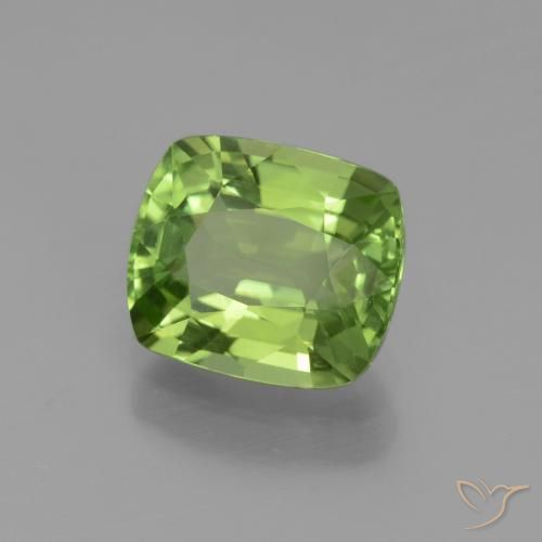 Péridot Vert éclatant naturelle Coussin, 2.09 ct, VS