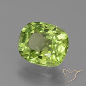 Péridot Vert moyen naturelle Coussin, 2.42 ct, VS