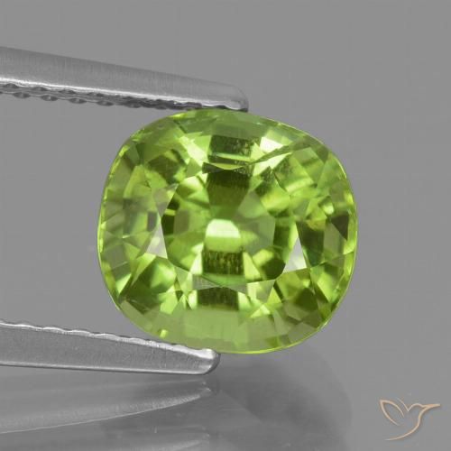 2.26ct Naturel Vert moyen Péridot, Coussin, VS