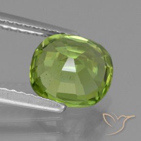Péridot Vert moyen naturelle Coussin, 2.26 ct, VS