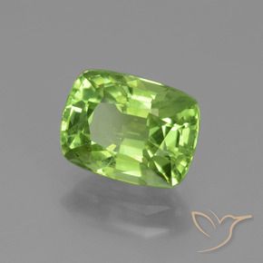 Péridot Vert moyen naturelle Coussin, 2.14 ct, VS