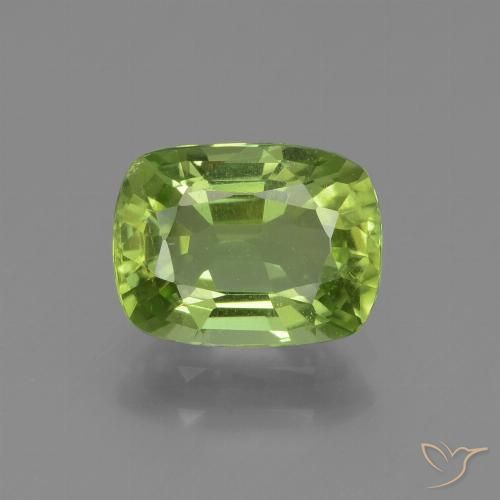 1.96ct Naturel Vert moyen Péridot, Coussin, VS