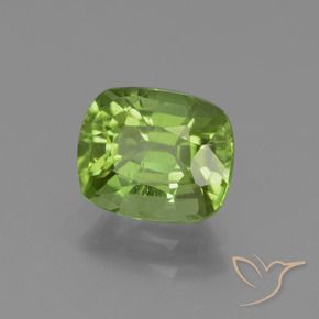 Péridot Vert éclatant naturelle Coussin, 1.92 ct, VS