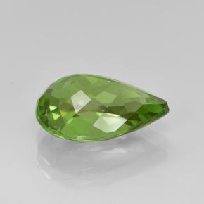 Péridot vert naturelle en forme de poire, 3,40 ct, VS