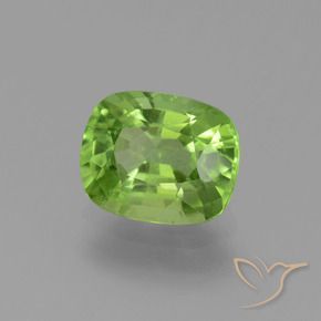 Péridot Vert moyen naturelle Coussin, 2.33 ct, VS
