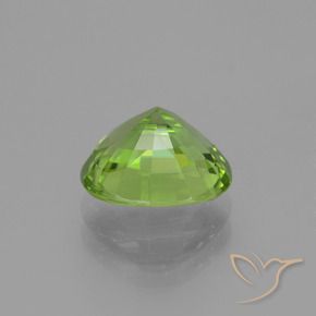 Péridot Vert jaunâtre naturelle Coussin, 2.47 ct, VS