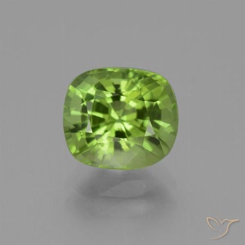 2.41ct Naturel Vert moyen Péridot, Coussin, VVS-VS