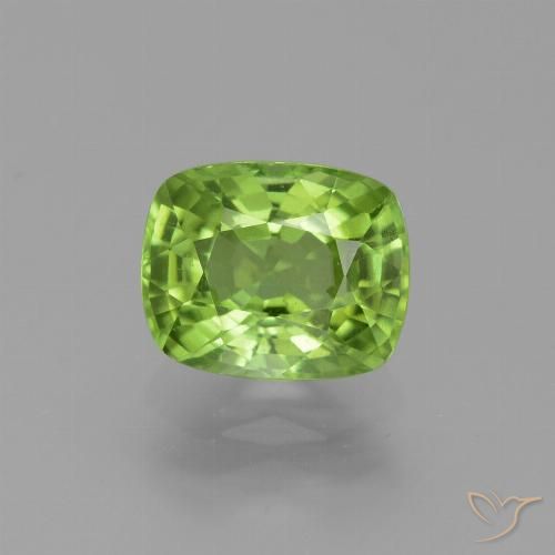 2.41ct Naturel Vert moyen Péridot, Coussin, VS