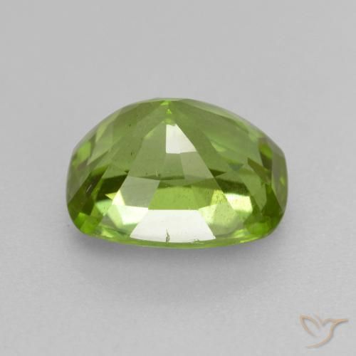 Péridot Vert jaunâtre naturelle Coussin, 2.29 ct, VS