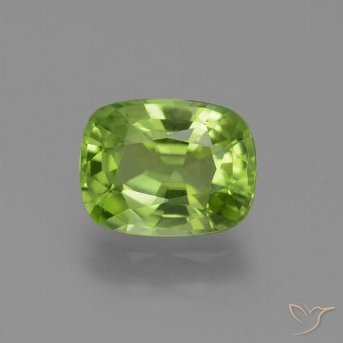 2.48ct Naturel Vert moyen Péridot, Coussin, VS