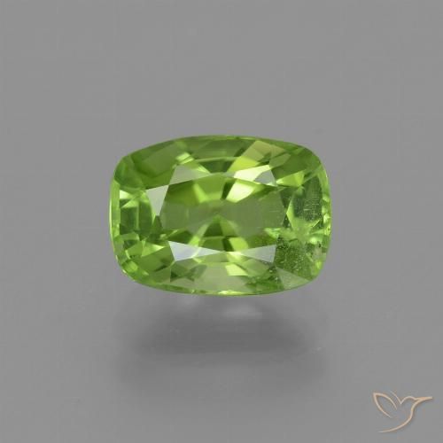 2.43ct Naturel Vert éclatant Péridot, Coussin, VS
