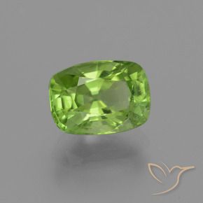Péridot Vert éclatant naturelle Coussin, 2.43 ct, VS